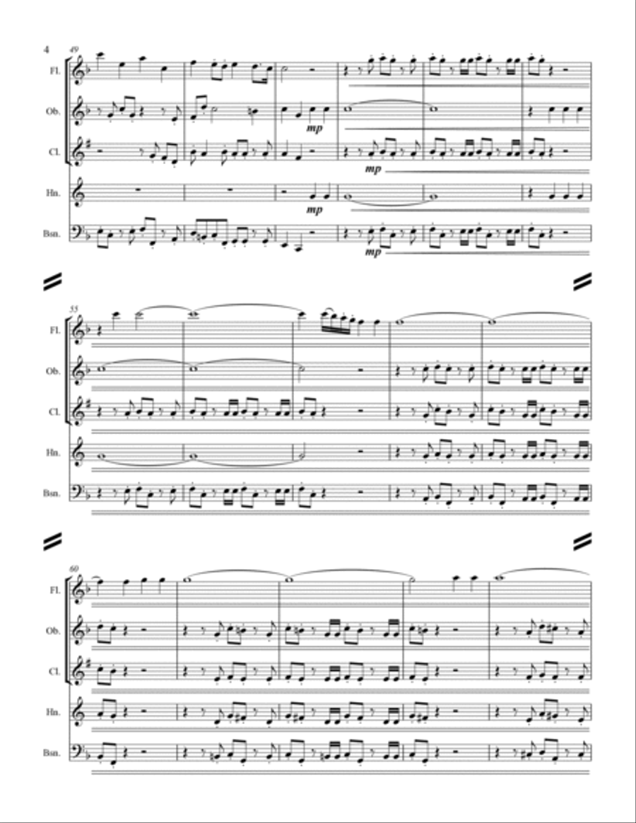 Handel - Hallelujah Chorus from Messiah (for Woodwind Quintet) Woodwind Quintet scores gallery preview page 5