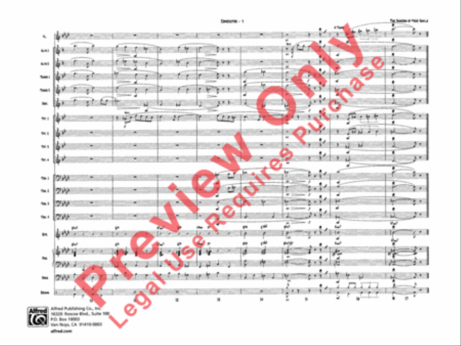 The Shadow of Your Smile (from The Sandpiper) Jazz Ensemble scores gallery preview page 9