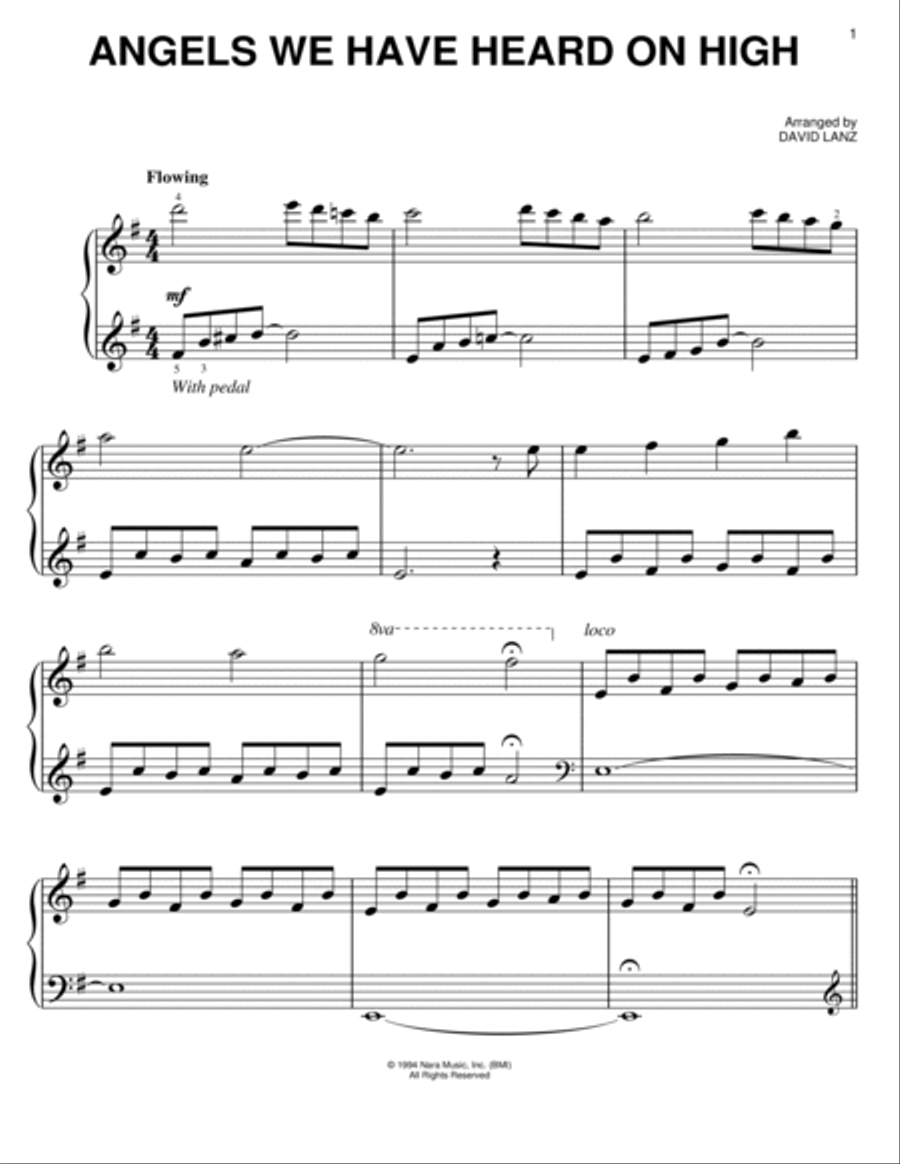 Angels We Have Heard On High Easy Piano scores gallery preview page 1