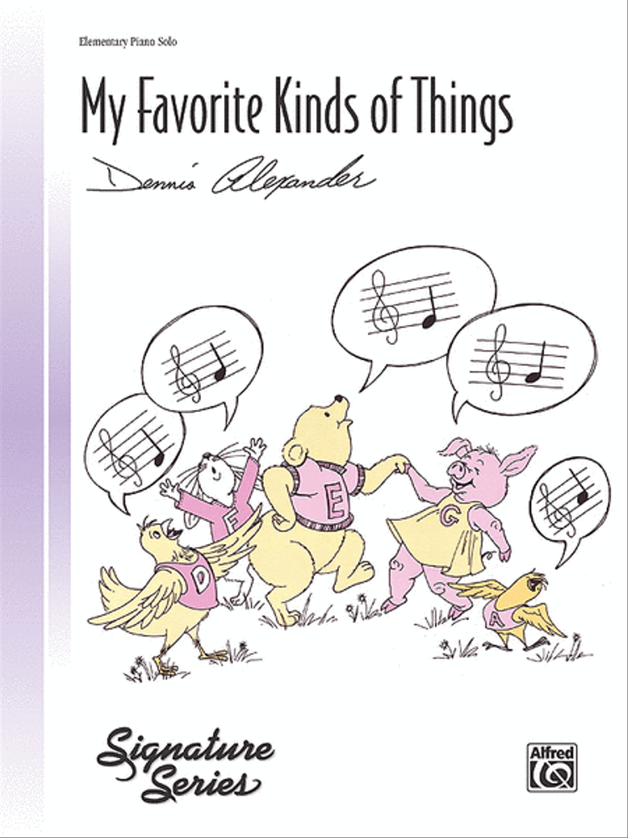 My Favorite Kinds of Things Easy Piano scores gallery preview page 1