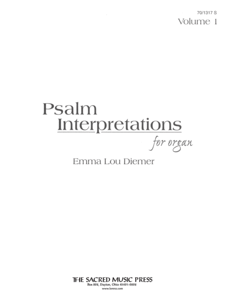 Psalm Interpretations for Organ, Volume 1
