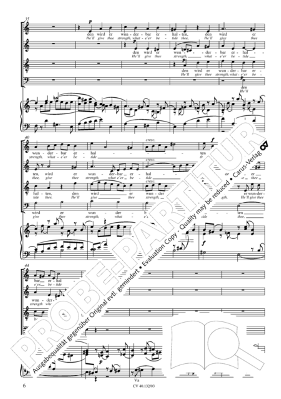 All those who seek God's sov'reign guidance (Wer nur den lieben Gott lasst walten) 4-Part scores gallery preview page 7