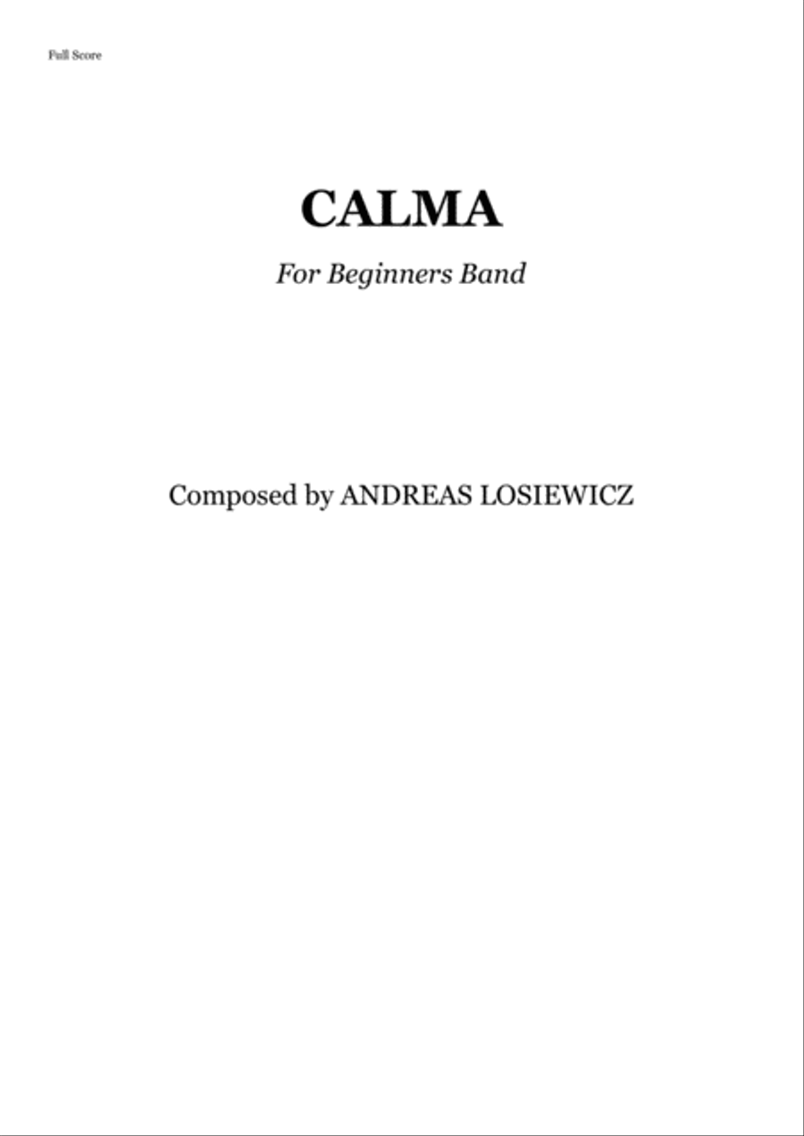 Calma Concert Band scores gallery preview page 1