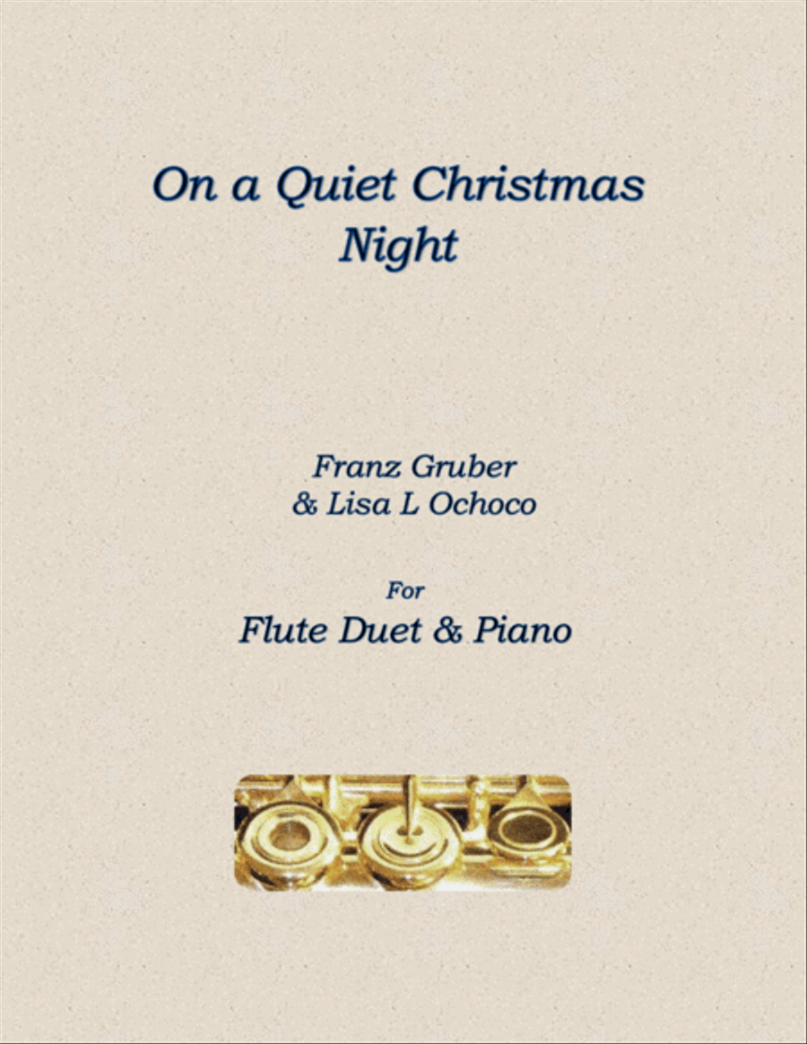 On a Quiet Christmas Night for Flute Duet and piano Flute Duet scores gallery preview page 1