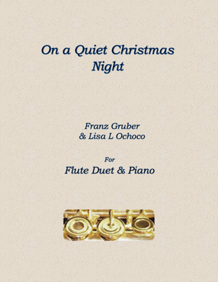 Book cover for On a Quiet Christmas Night for Flute Duet and piano