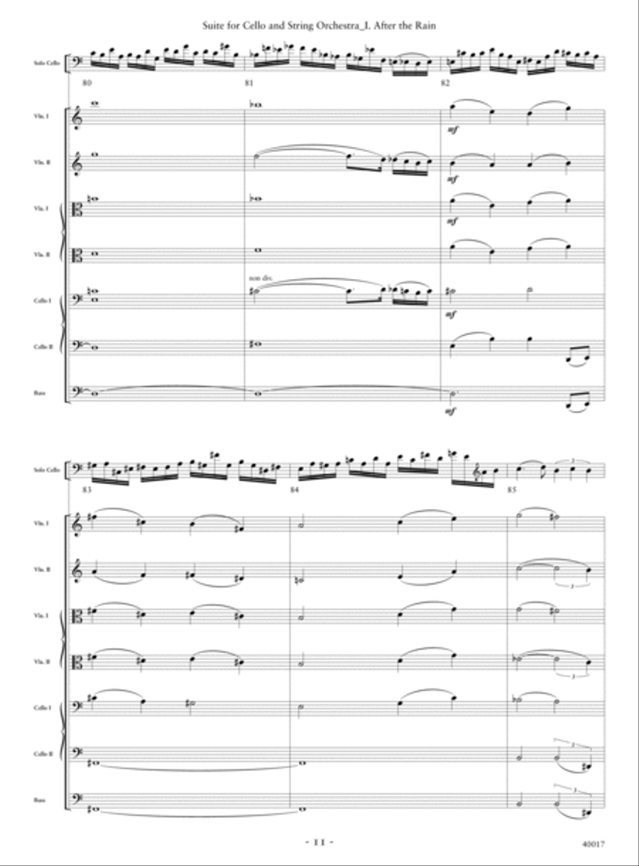 Suite for Cello and String Orchestra String Orchestra scores gallery preview page 8