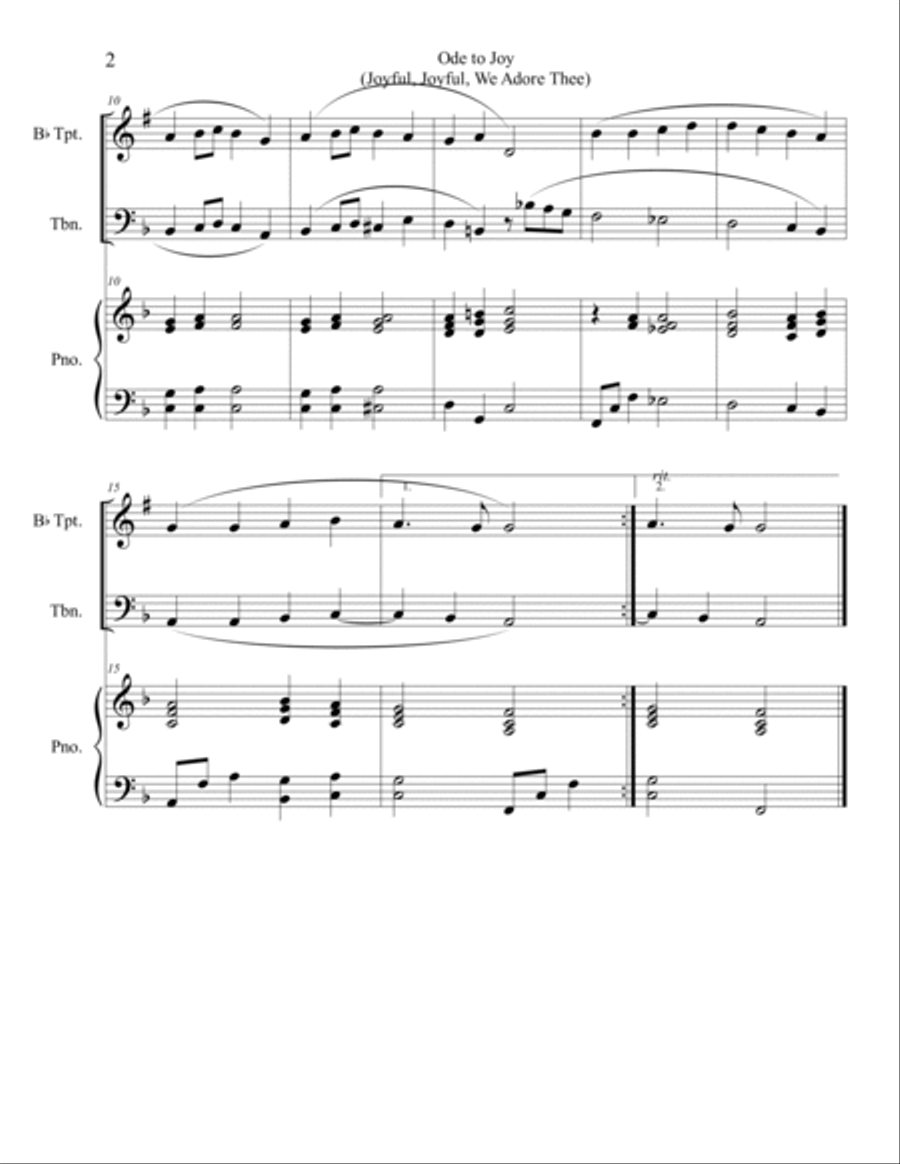 10 Easter Duets for Trumpet and Trombone with Piano Accompaniment - Volume 1 image number null