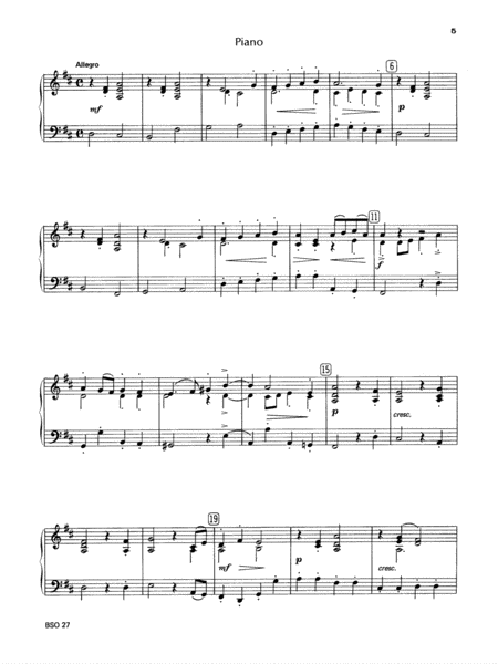 Chamber Suite in D: Piano Accompaniment
