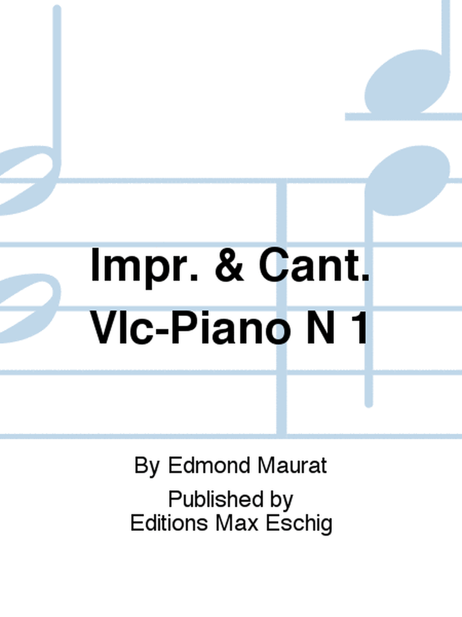 Impr. & Cant. Vlc-Piano N 1