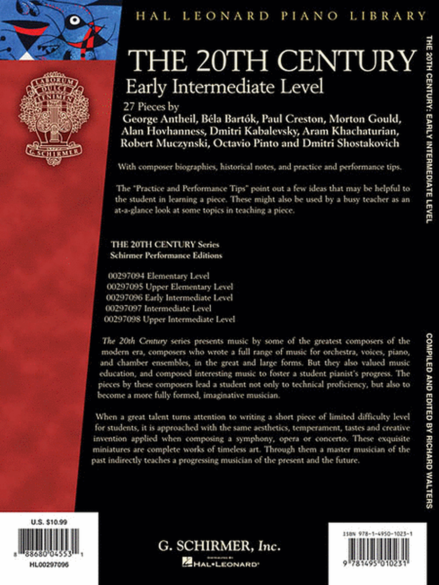 The 20th Century – Early Intermediate Level