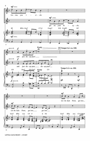 Little Jack Frost Get Lost by Al Stillman Choir - Sheet Music