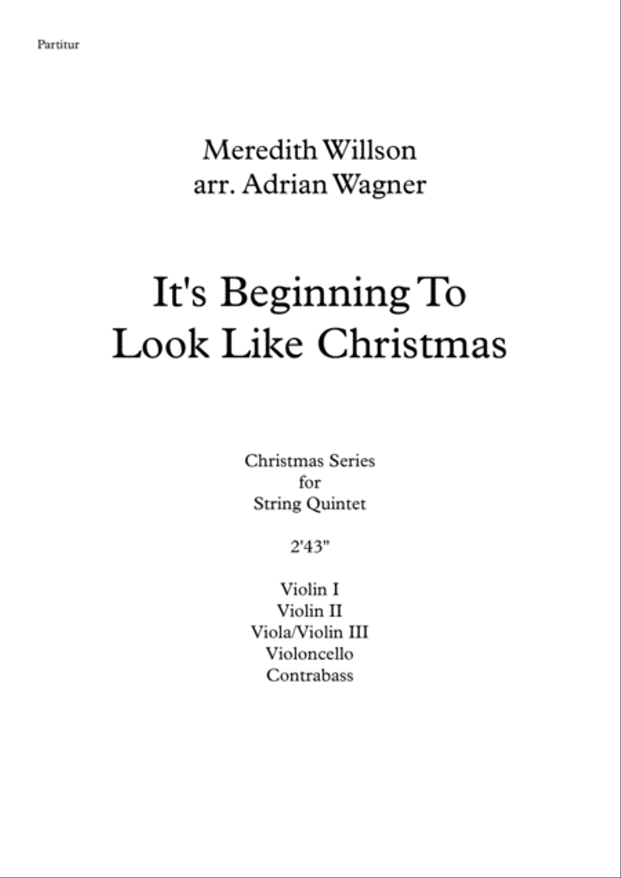 It's Beginning To Look Like Christmas String Quintet scores gallery preview page 2