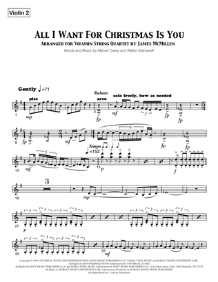All I Want For Christmas Is You - Violin 2