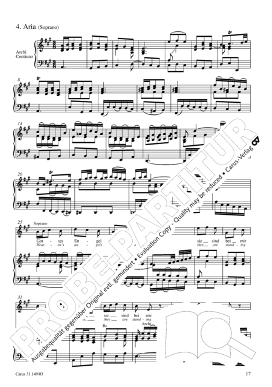 The voice of rejoicing and hope (Man singet mit Freuden vom Sieg) 4-Part scores gallery preview page 18
