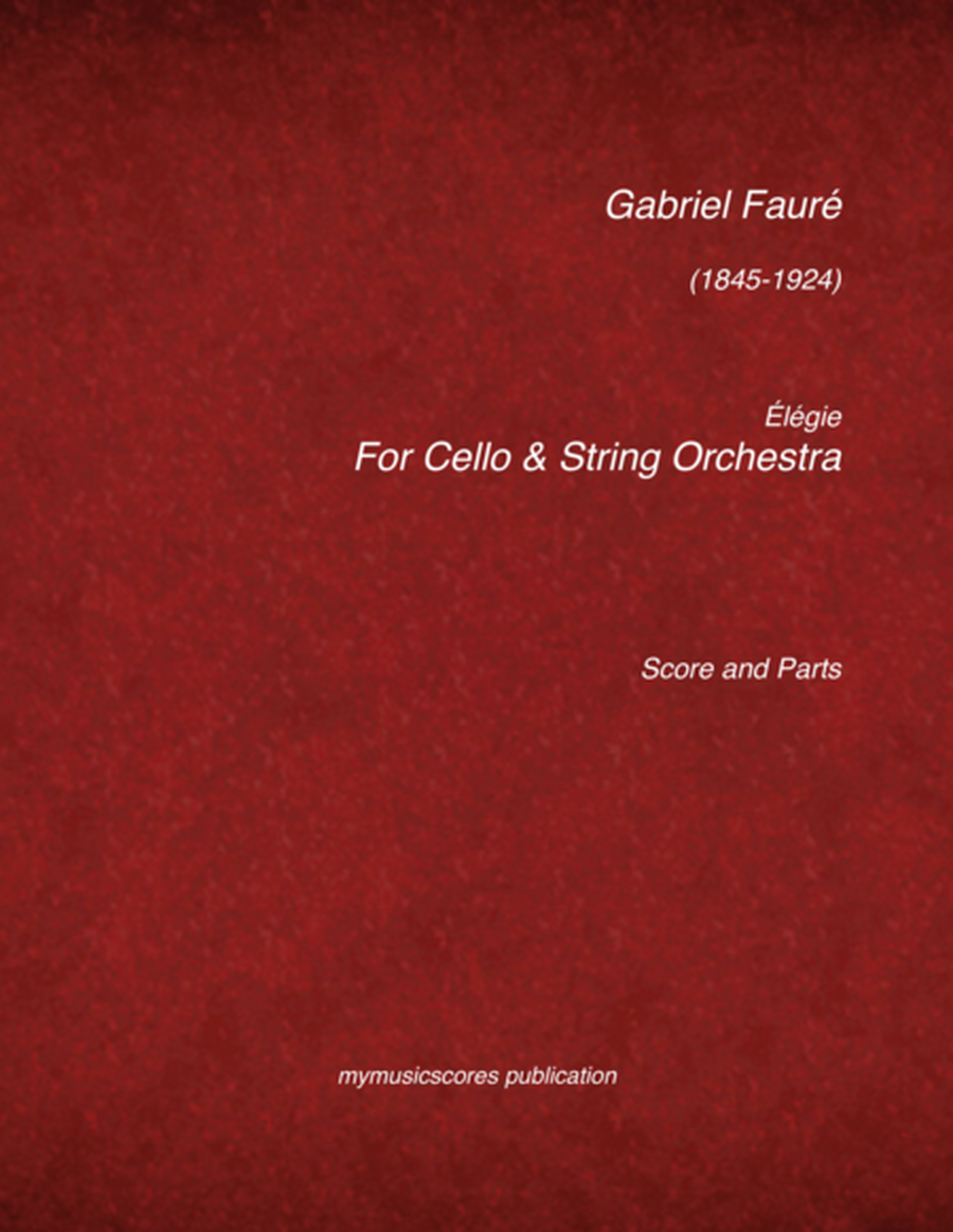 Faure Elegy or Cello and String Orchestra image number null