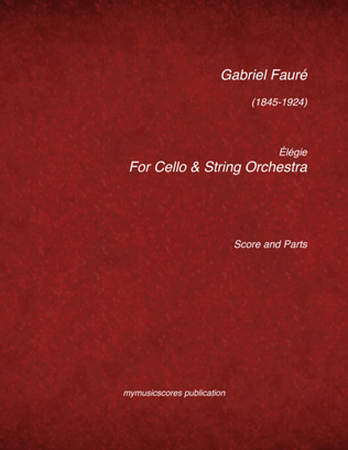 Book cover for Faure Elegy or Cello and String Orchestra