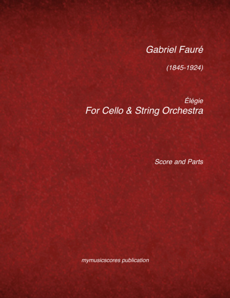 Faure Elegy or Cello and String Orchestra image number null