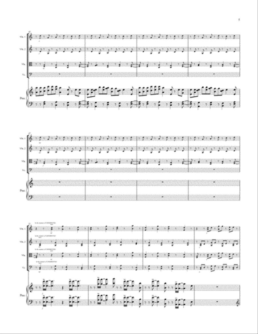 Intlanzi Yase Mzantsi (The Fish From South Africa) Piano Quartet scores gallery preview page 5