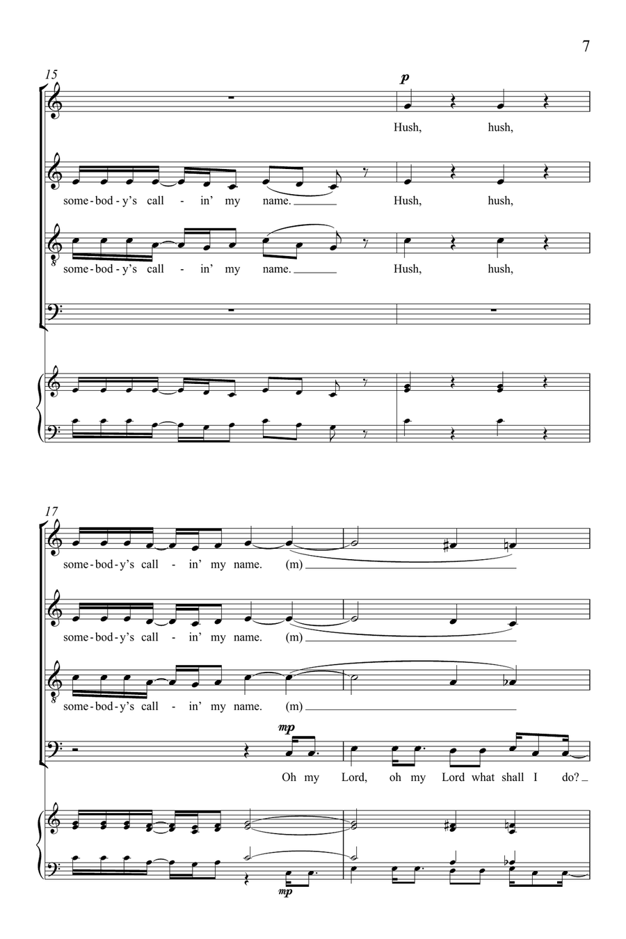 Yonder Come Day 4-Part scores gallery preview page 6