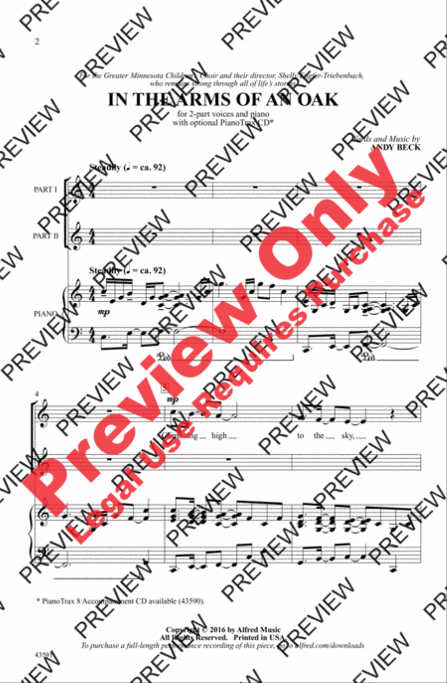 In the Arms of an Oak 2-Part scores gallery preview page 2