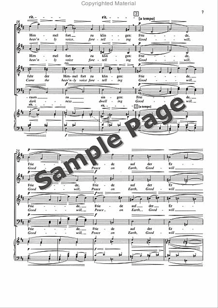Friede auf Erden, Op. 13 Divisi scores gallery preview page 8