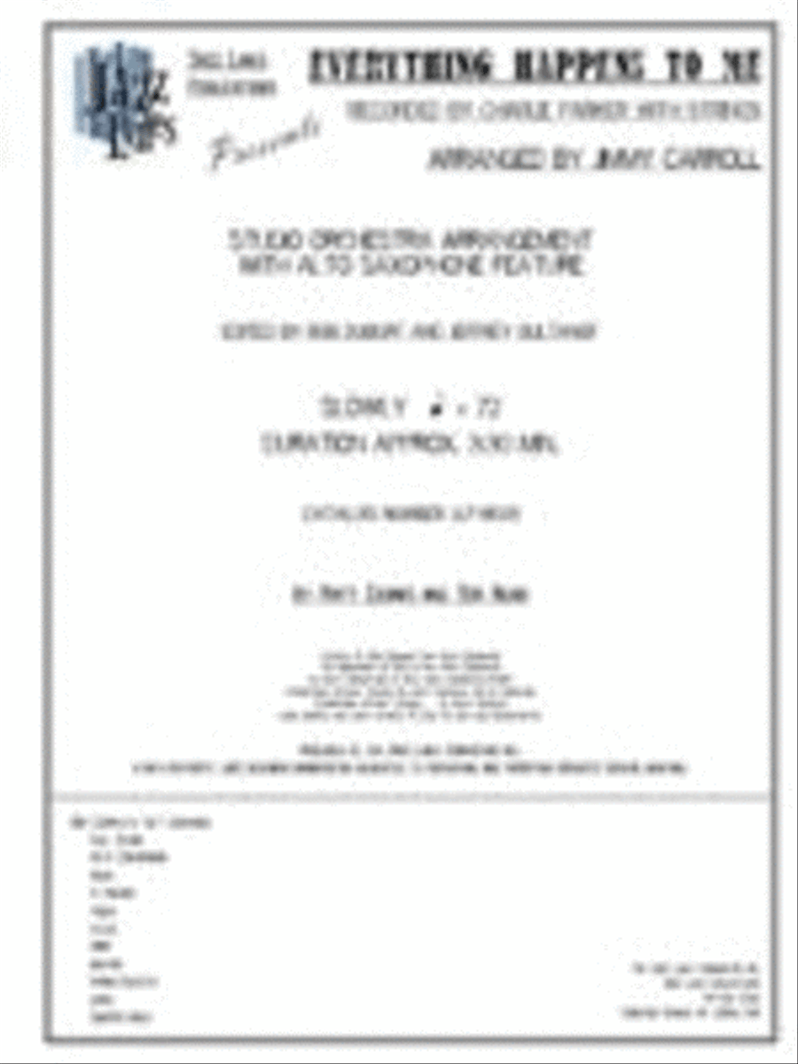 Everything Happens To Me Orchestra scores gallery preview page 1