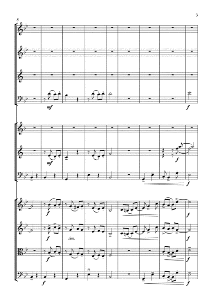 The Dog - N. Cossins (Original Orchestral Composition) Chamber Orchestra scores gallery preview page 3