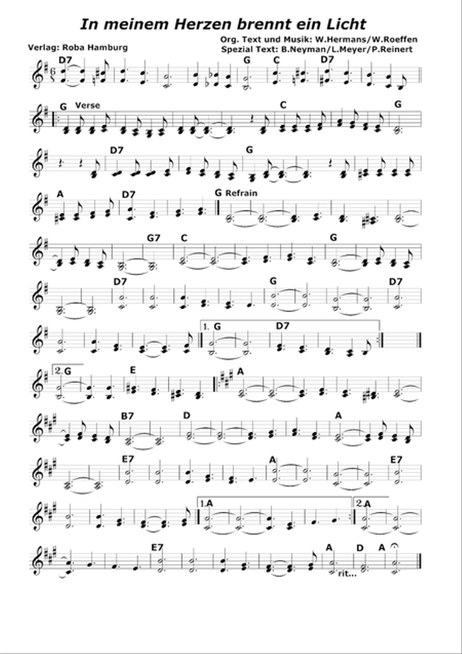 In meinem Herzen brennt ein Licht Voice scores gallery preview page 3