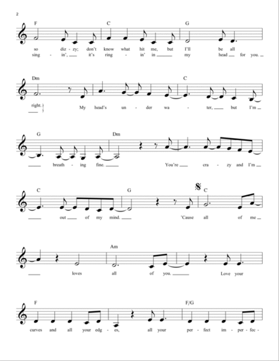 All Of Me Piano scores gallery preview page 2