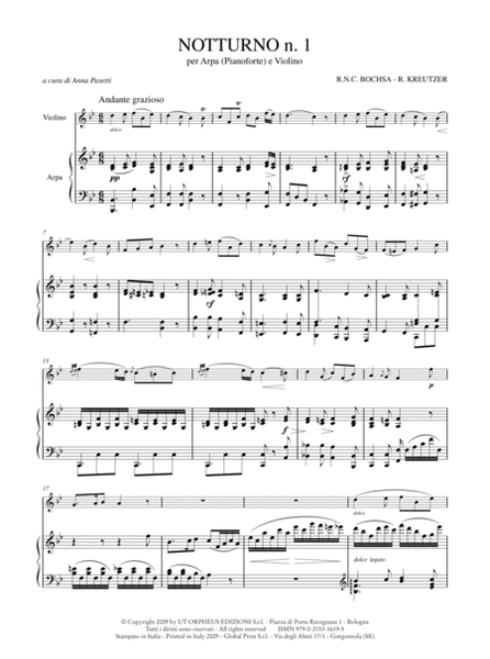 Nocturne No. 1 for Harp (Piano) and Violin