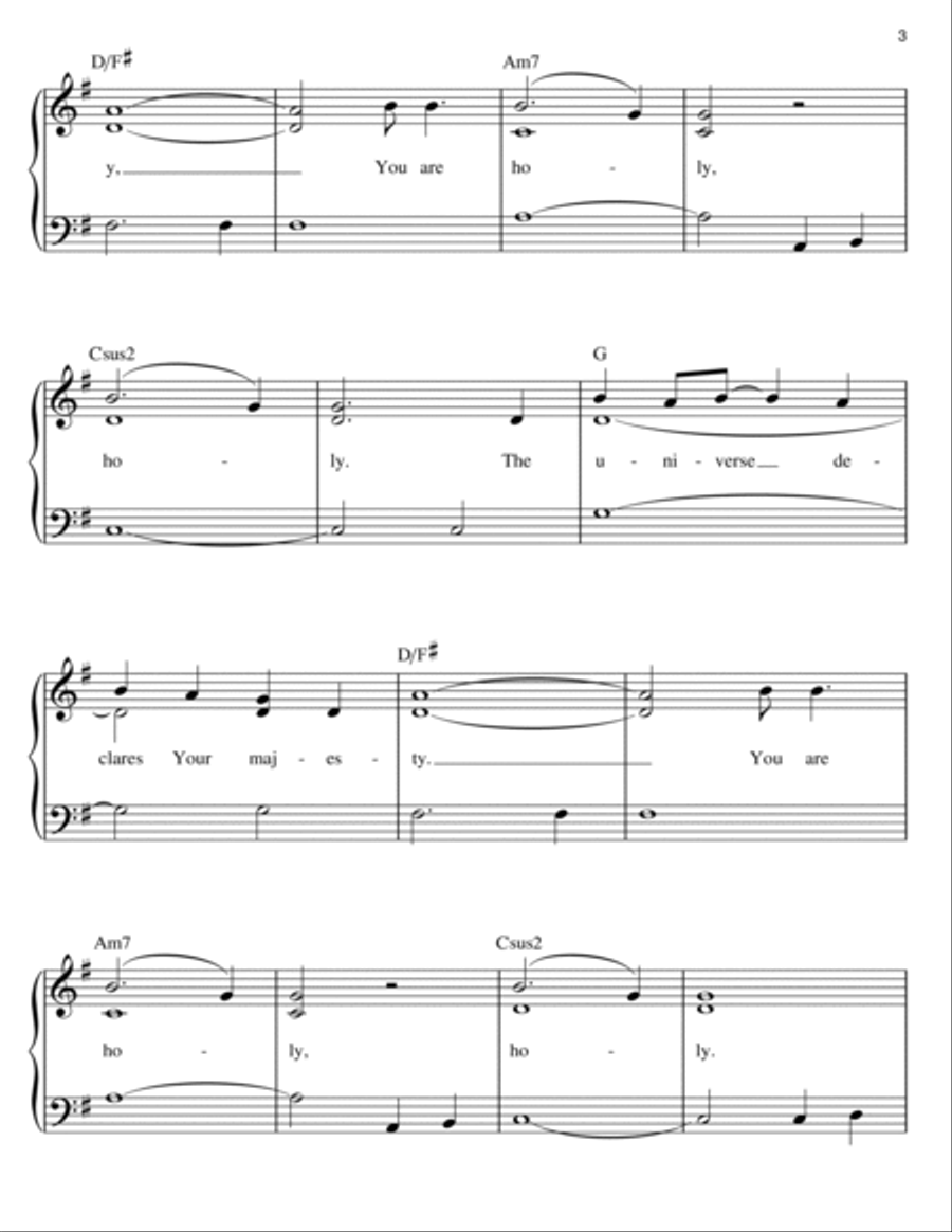 God Of Wonders God Of Wonders Easy Piano scores gallery preview page 3