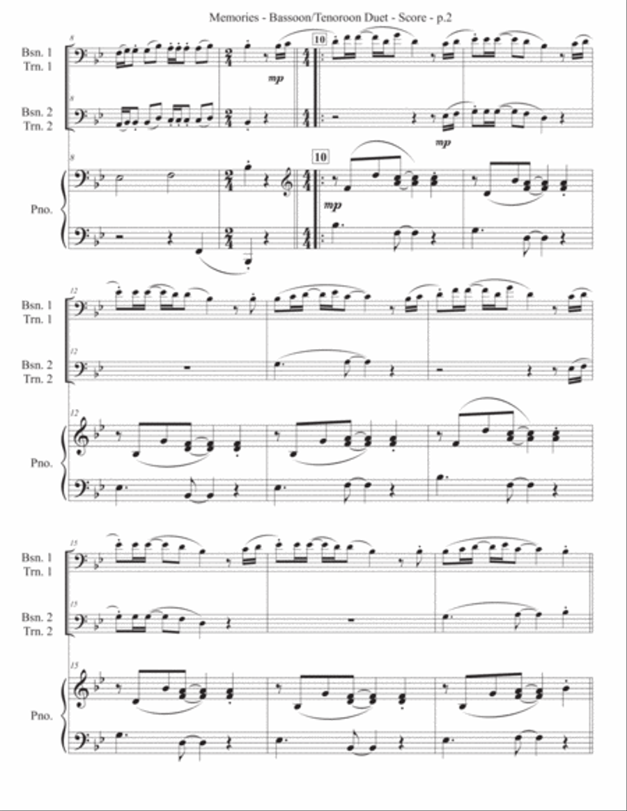 Memories Woodwind Ensemble scores gallery preview page 3