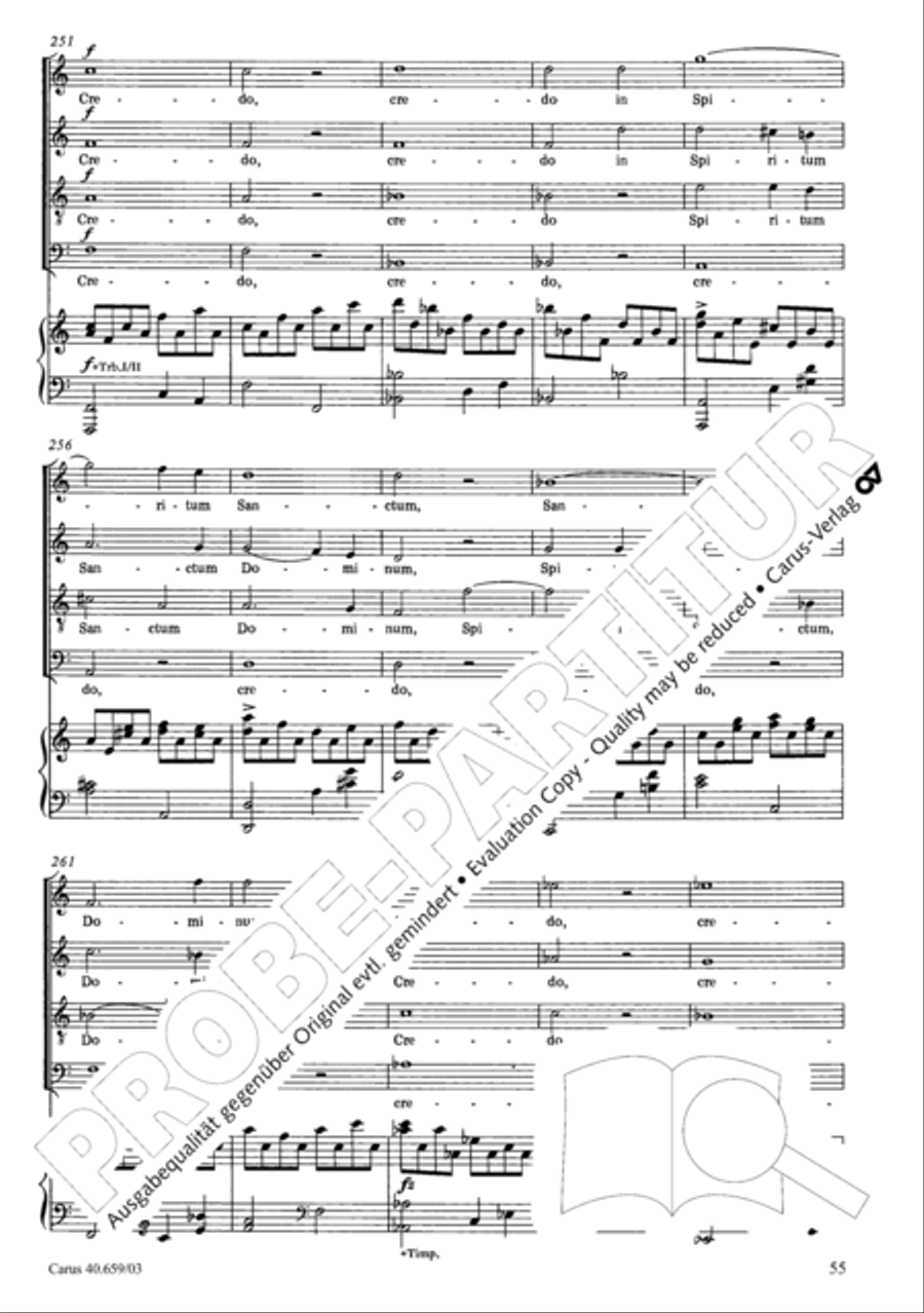 Mass in A flat major (Messe in As) 4-Part scores gallery preview page 56