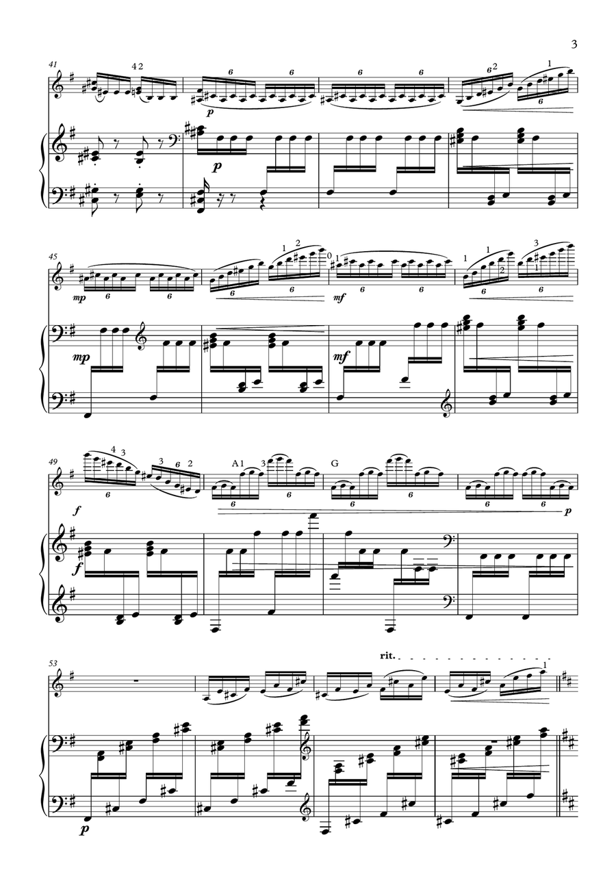Ravel Toccata from Le Tombeau de Couperin Violin Solo scores gallery preview page 3
