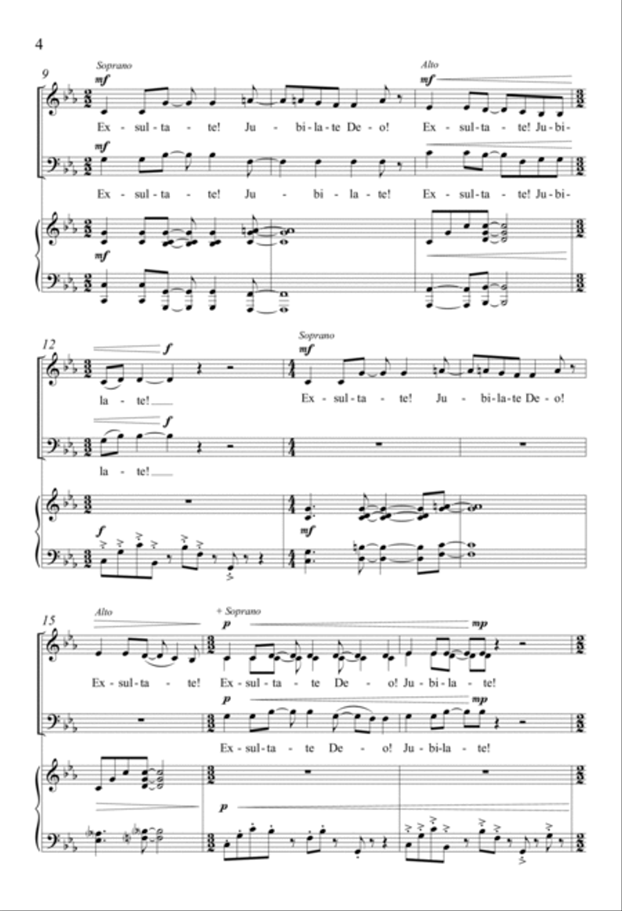 Exsultate! Jubilate! 4-Part scores gallery preview page 4
