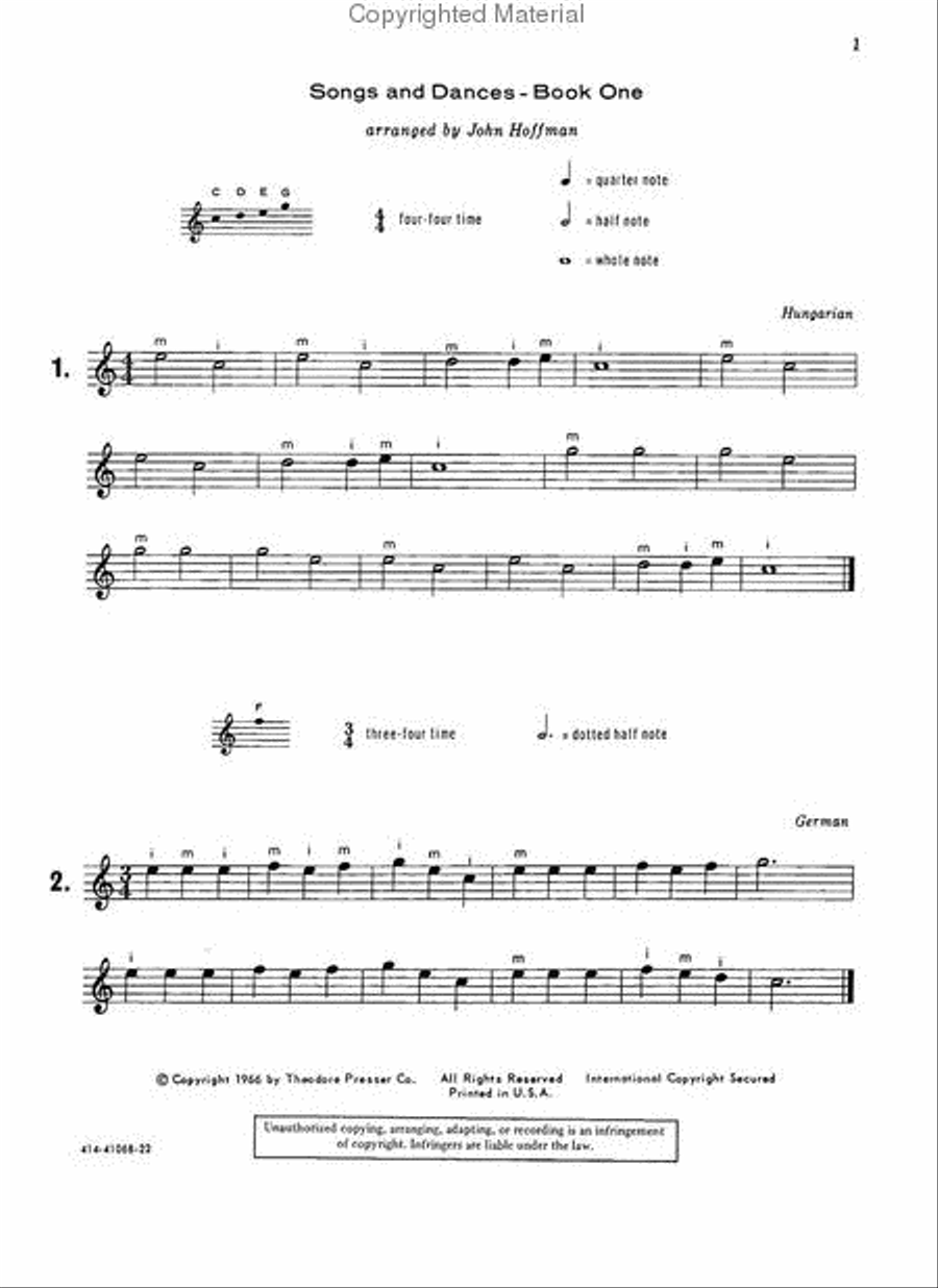 Songs and Dances, Book 1 Chamber Music scores gallery preview page 2