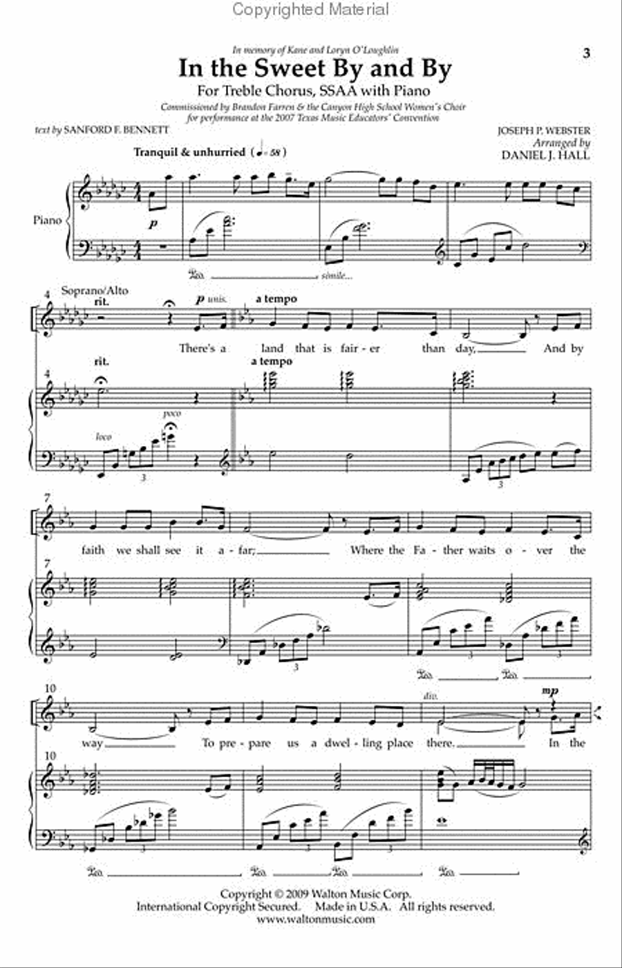 In the Sweet By and By SSAA scores gallery preview page 2