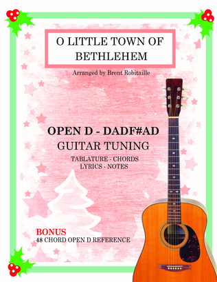 O Little Town of Bethlehem - Open D Guitar