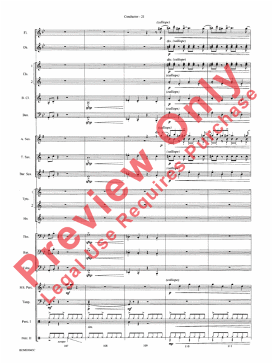 The Great Steamboat Race The Great Steamboat Race Concert Band scores gallery preview page 24