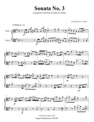 Loeillet: Sonata No. 3 for Viola Duo