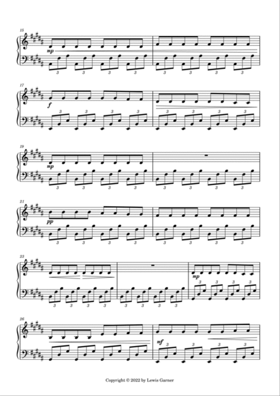 Fireflies Piano Solo scores gallery preview page 2