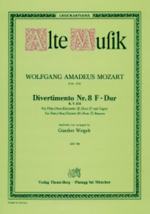 Book cover for Divertimento Nr. 8