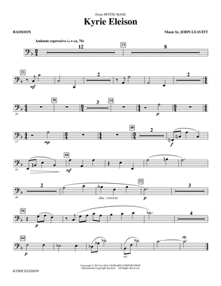 Kyrie Eleison (from Petite Mass) - Bassoon