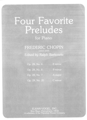 Book cover for Four Favorite Preludes