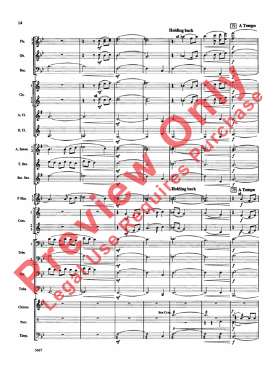Jackson Lake Overture Concert Band scores gallery preview page 15
