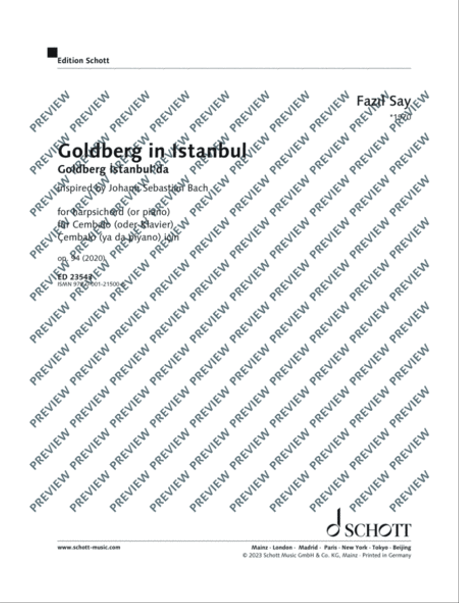 Goldberg in Istanbul Harpsichord scores gallery preview page 2