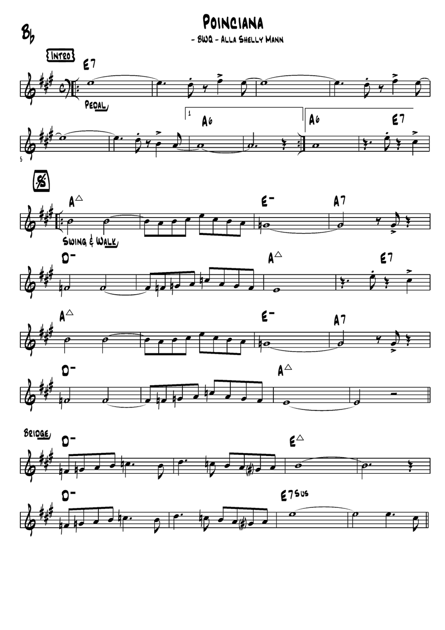 Poinciana arranged for Jazz Band Jazz Ensemble scores gallery preview page 1