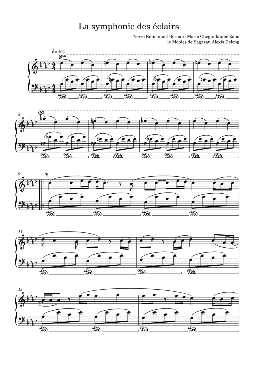 Symphonie Des Eclairs, La Piano Solo scores gallery preview page 1