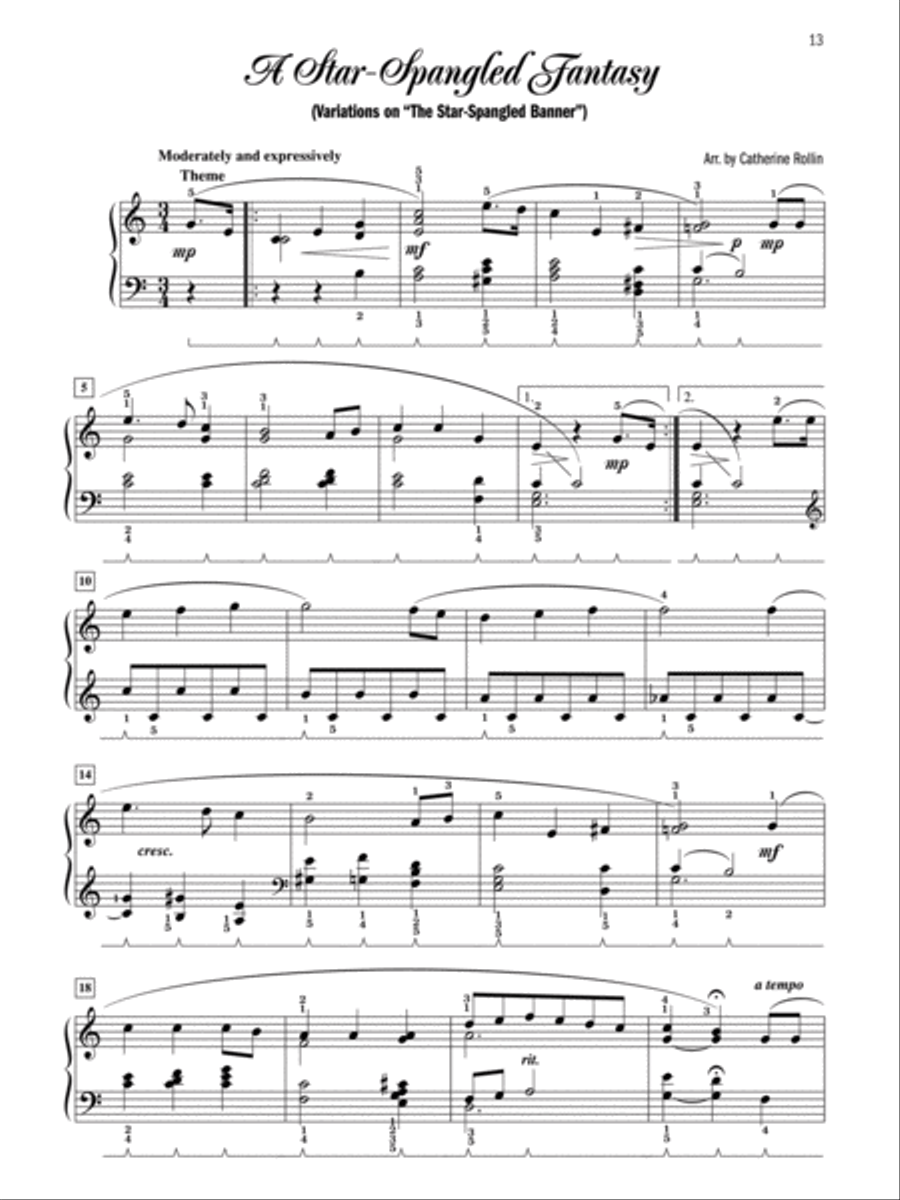 American Medleys & Variations Piano Solo scores gallery preview page 3