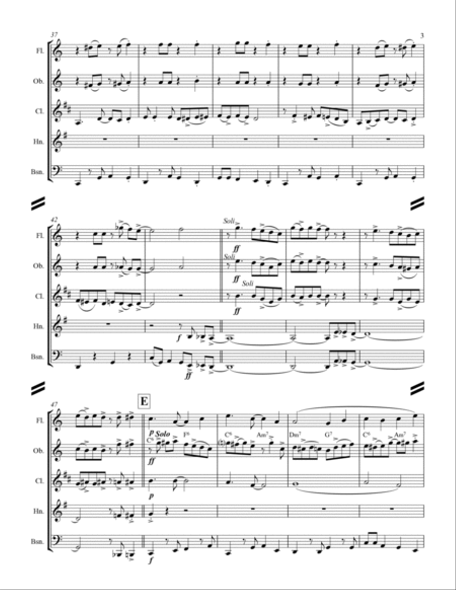 Go Tell it on the Mountain (for Woodwind Quintet) Woodwind Quintet scores gallery preview page 4